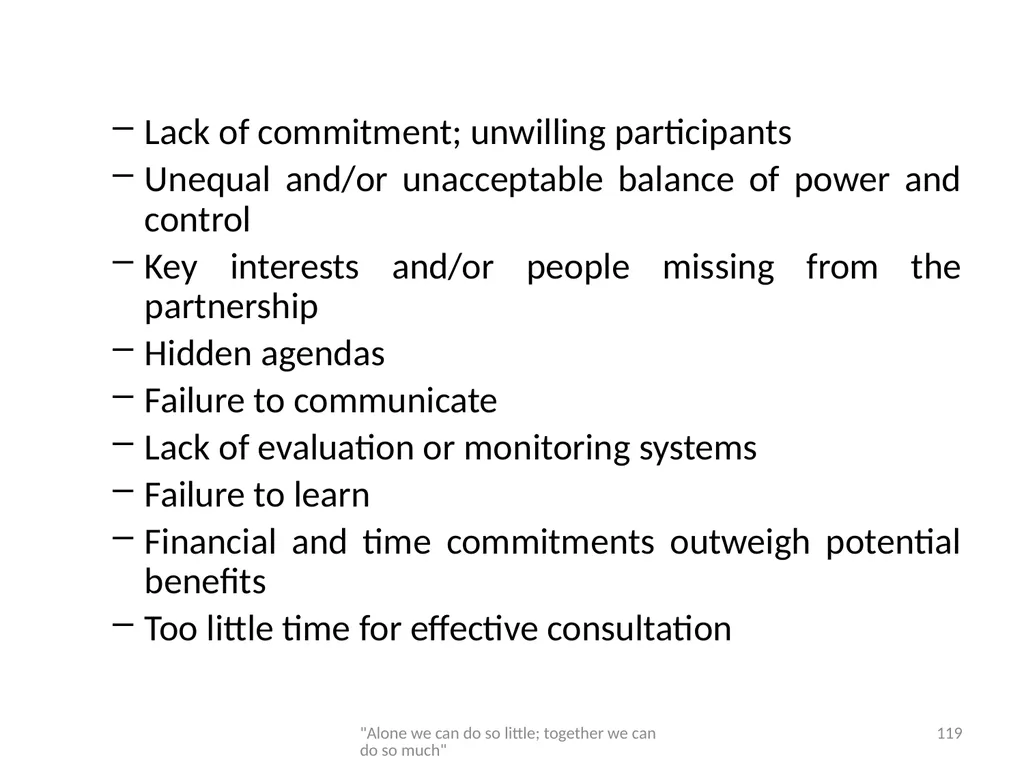 Networking and partnership formation for AECD - slide 119 of 120