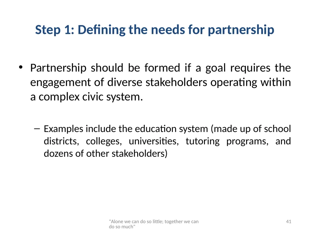 Networking and partnership formation for AECD - slide 41 of 120