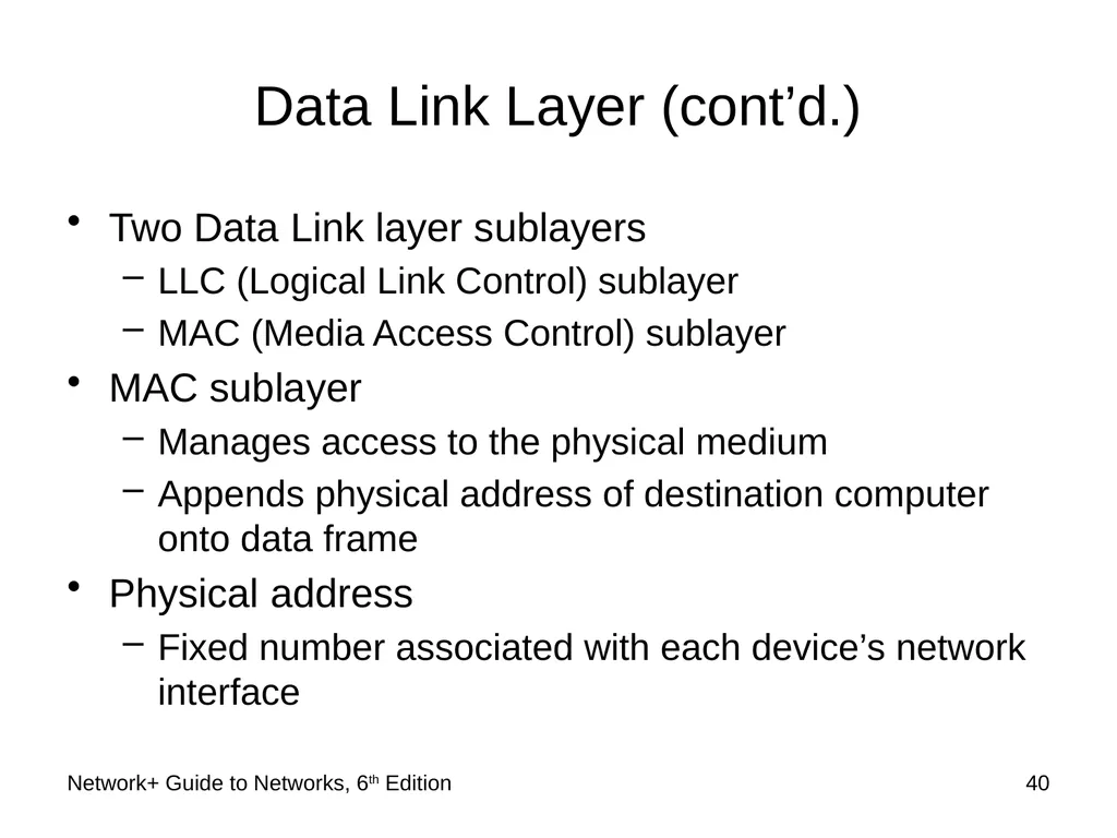 Network+ Guide to Networks 6th Edition Chapter 2 - slide 40 of 54