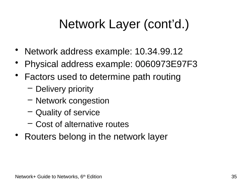 Network+ Guide to Networks 6th Edition Chapter 2 - slide 35 of 54