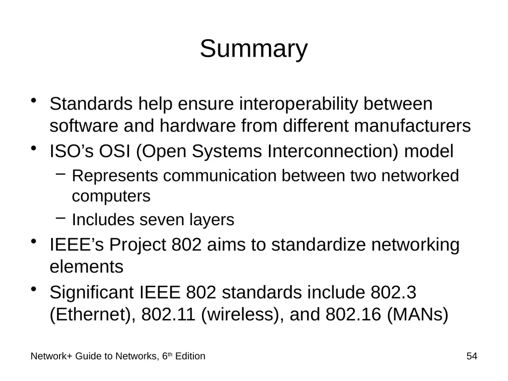 Network+ Guide to Networks 6th Edition Chapter 2 - slide 54 of 54
