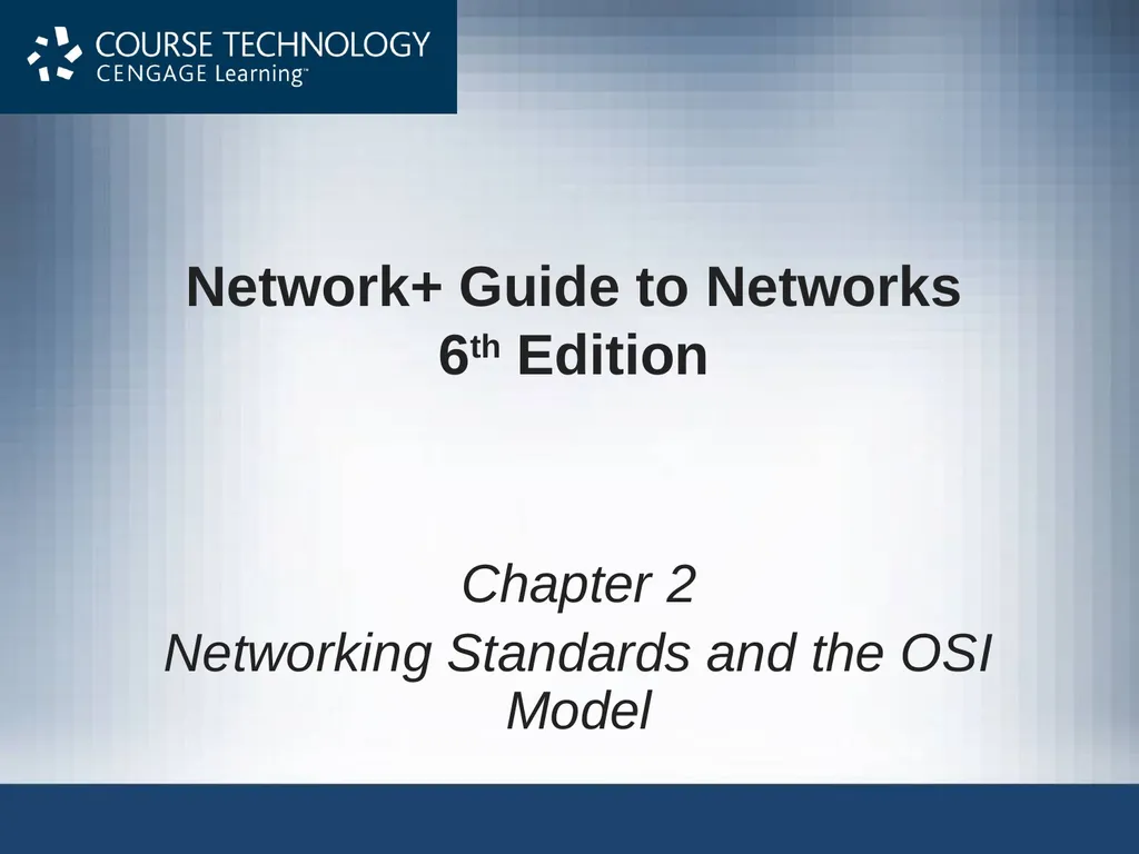 Network+ Guide to Networks 6th Edition Chapter 2
