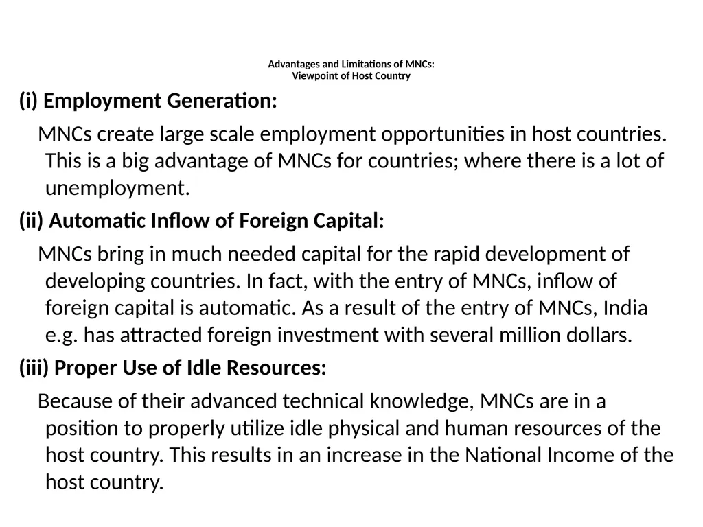 Multinational Companies (MNCs) Multinational - slide 9 of 46