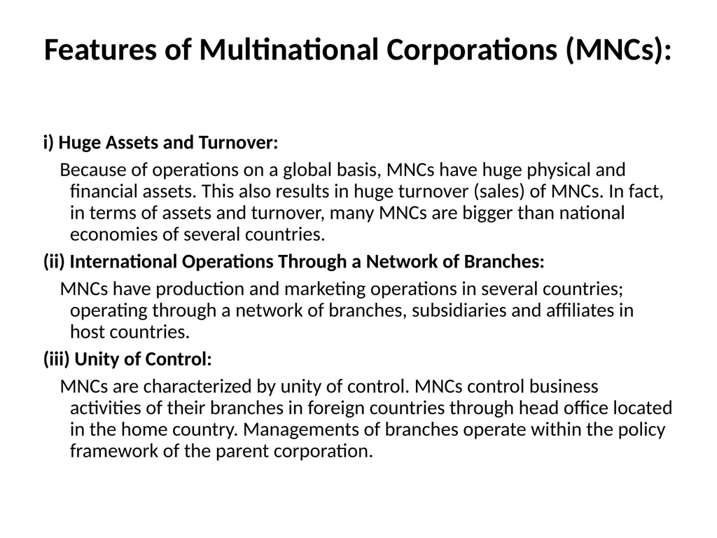 Multinational Companies (MNCs) Multinational - slide 6 of 46