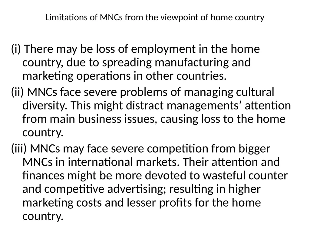 Multinational Companies (MNCs) Multinational - slide 16 of 46