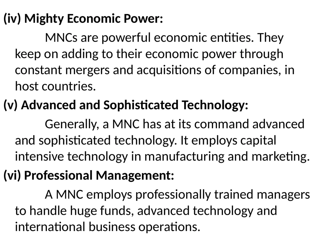 Multinational Companies (MNCs) Multinational - slide 7 of 46