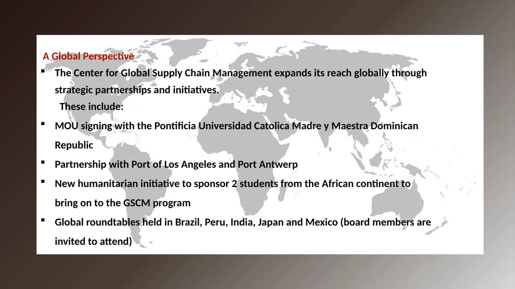 Global Supply Chain Symposium in Mexico May 21, - slide 8 of 9