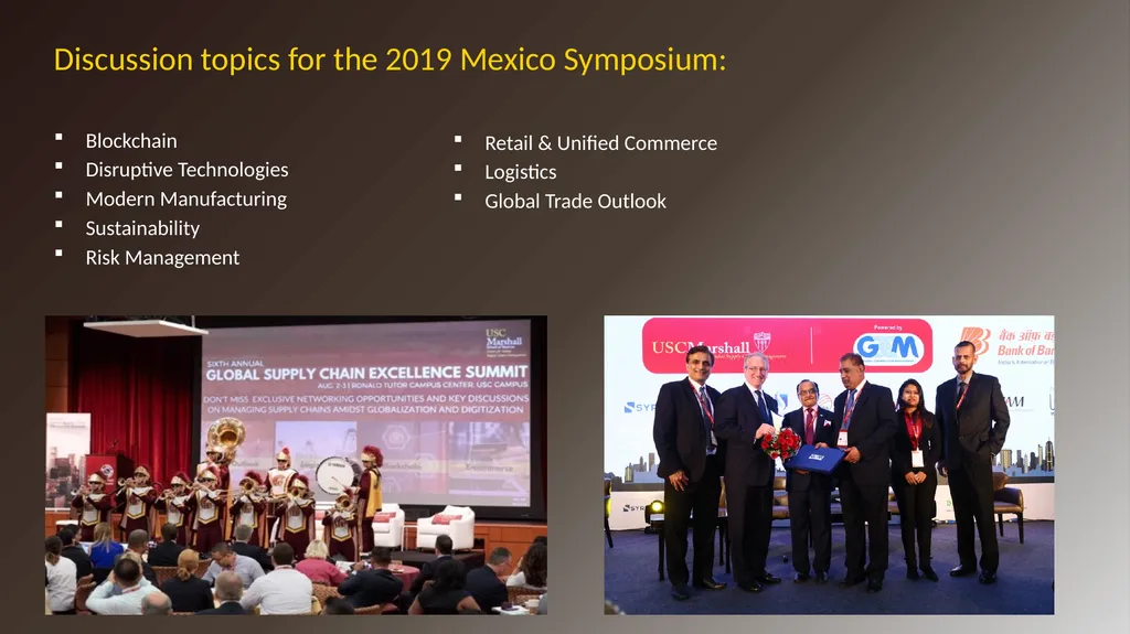 Global Supply Chain Symposium in Mexico May 21, - slide 3 of 9