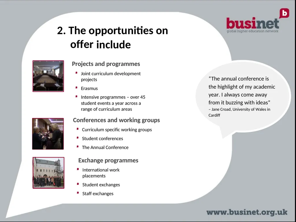BUSINET Introducing the network Presentation - slide 5 of 9