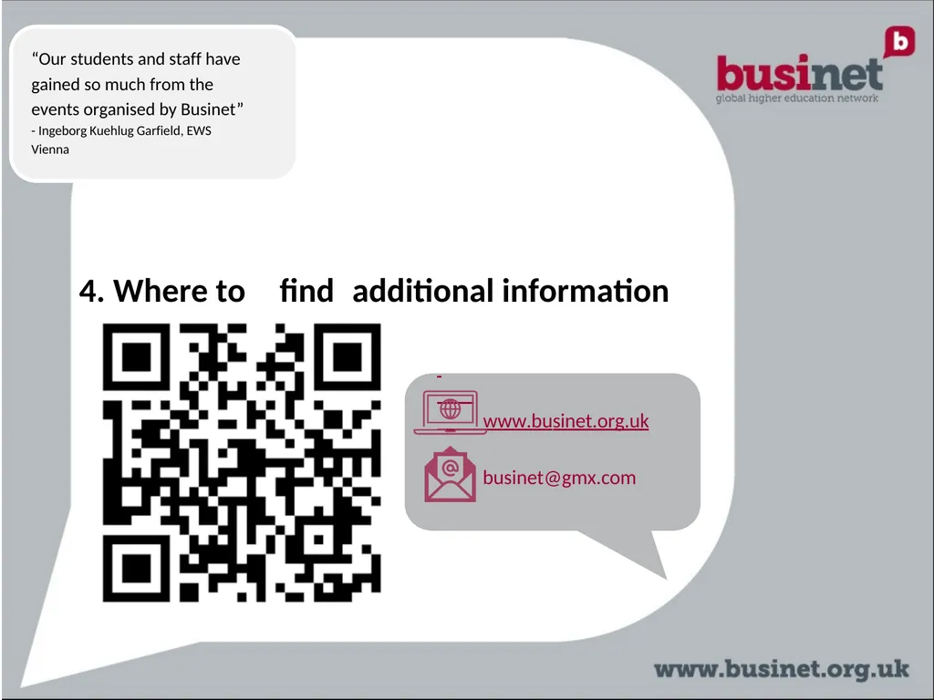 BUSINET Introducing the network Presentation - slide 9 of 9
