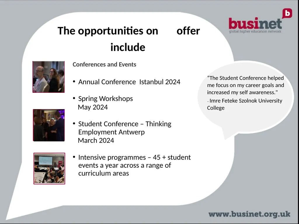 BUSINET Introducing the network Presentation - slide 6 of 9