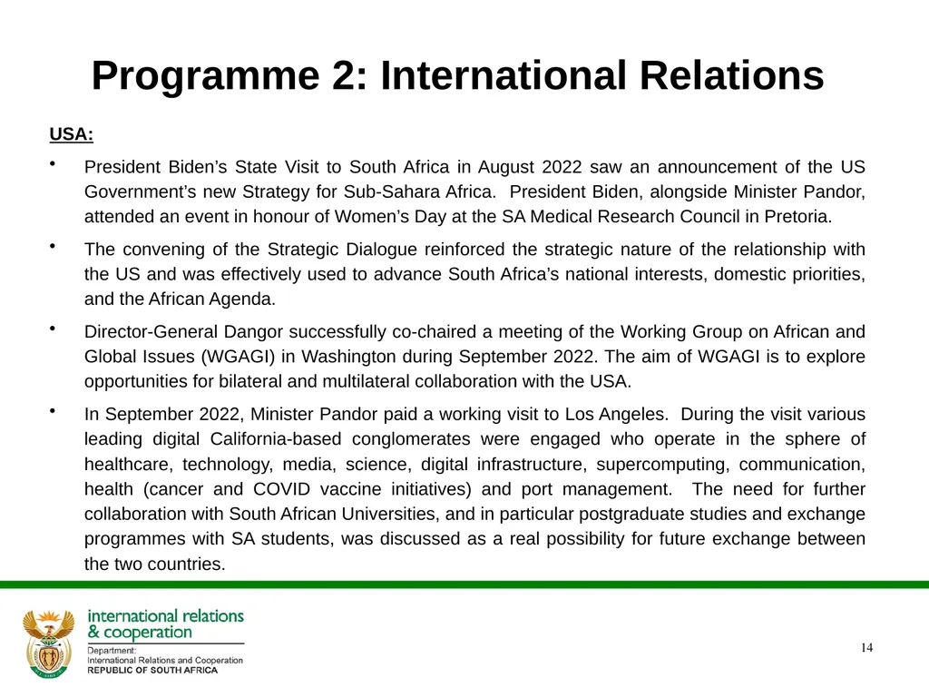 2022/2023 Q1 & Q2 Quarterly Reports to the - slide 14 of 92