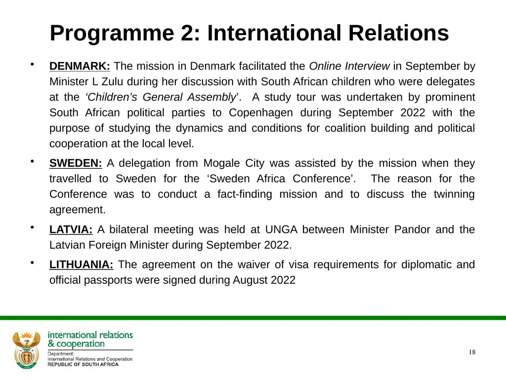 2022/2023 Q1 & Q2 Quarterly Reports to the - slide 18 of 92