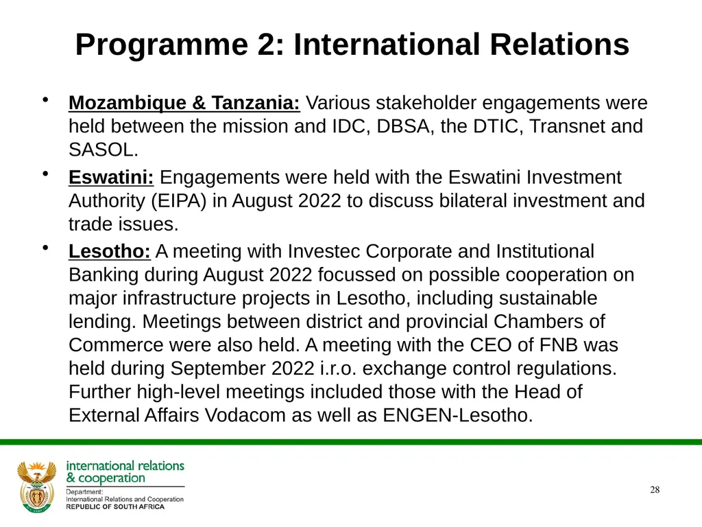 2022/2023 Q1 & Q2 Quarterly Reports to the - slide 28 of 92