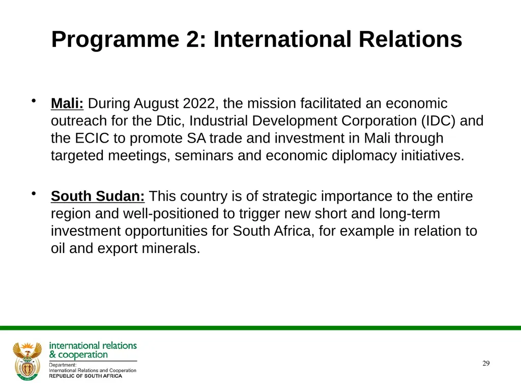 2022/2023 Q1 & Q2 Quarterly Reports to the - slide 29 of 92