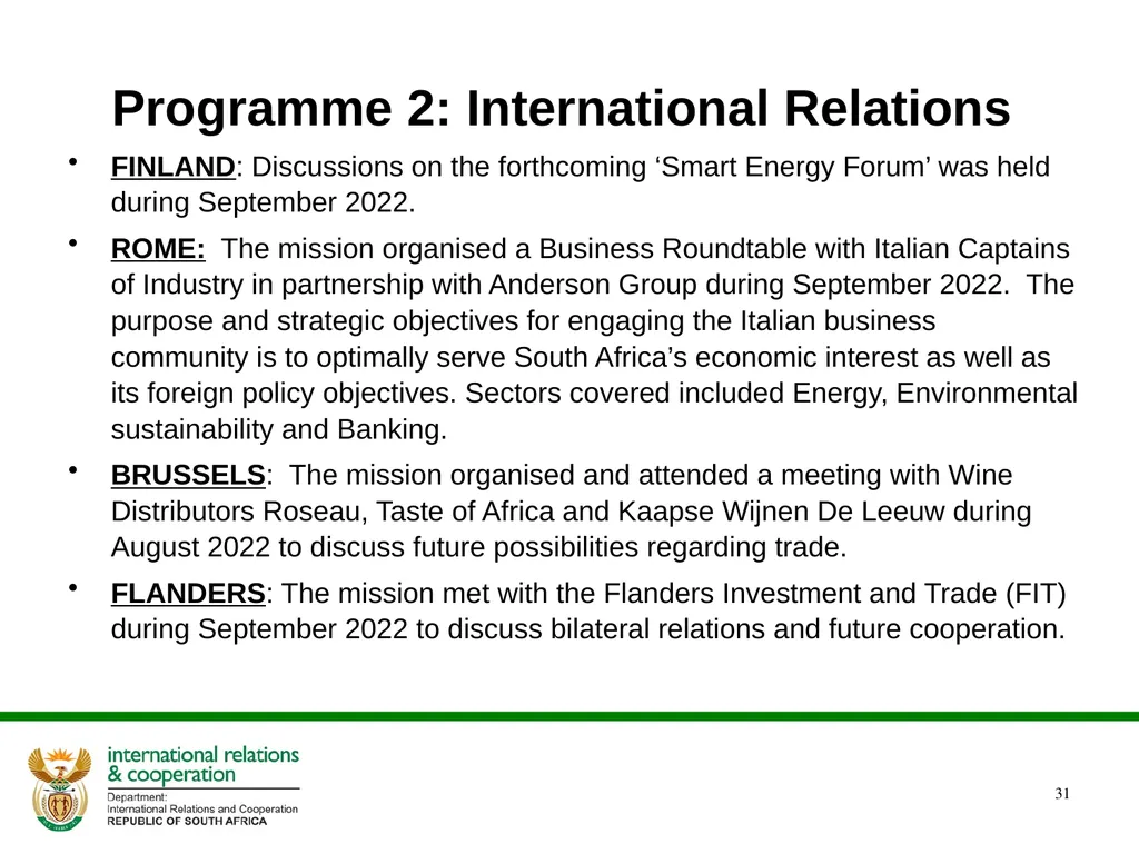 2022/2023 Q1 & Q2 Quarterly Reports to the - slide 31 of 92