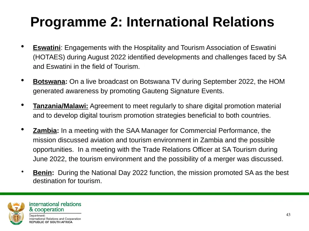 2022/2023 Q1 & Q2 Quarterly Reports to the - slide 43 of 92