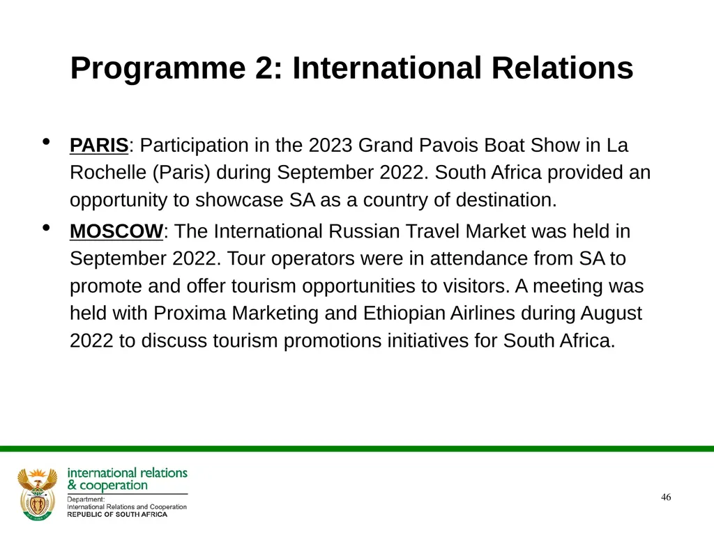 2022/2023 Q1 & Q2 Quarterly Reports to the - slide 46 of 92