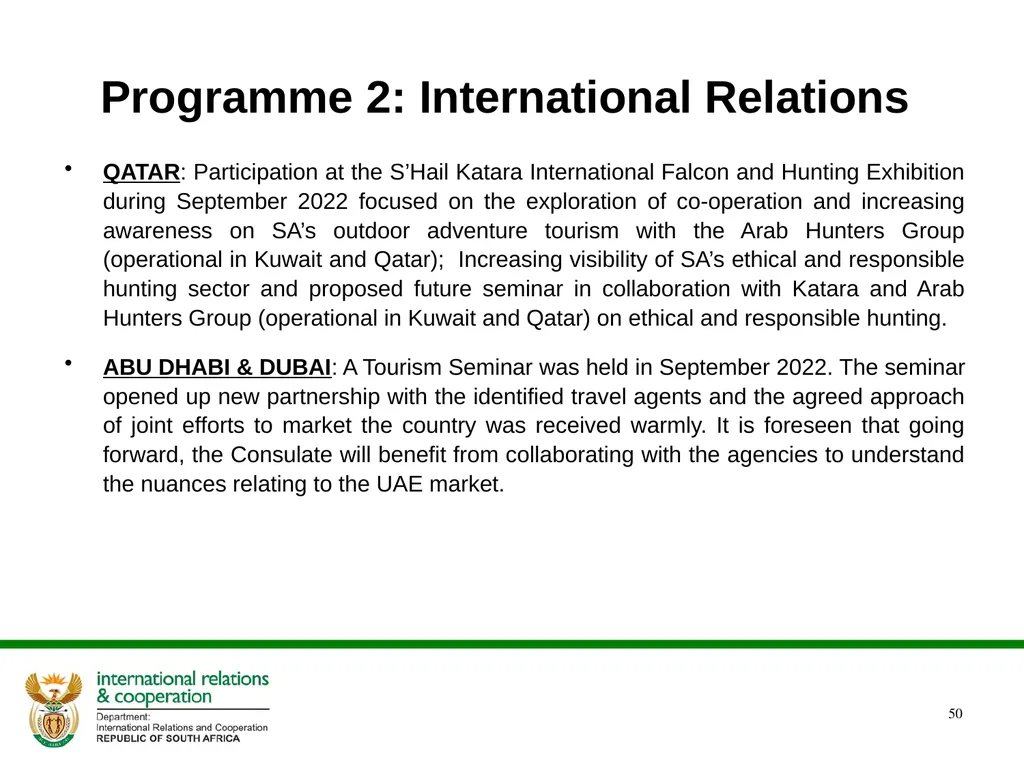 2022/2023 Q1 & Q2 Quarterly Reports to the - slide 50 of 92