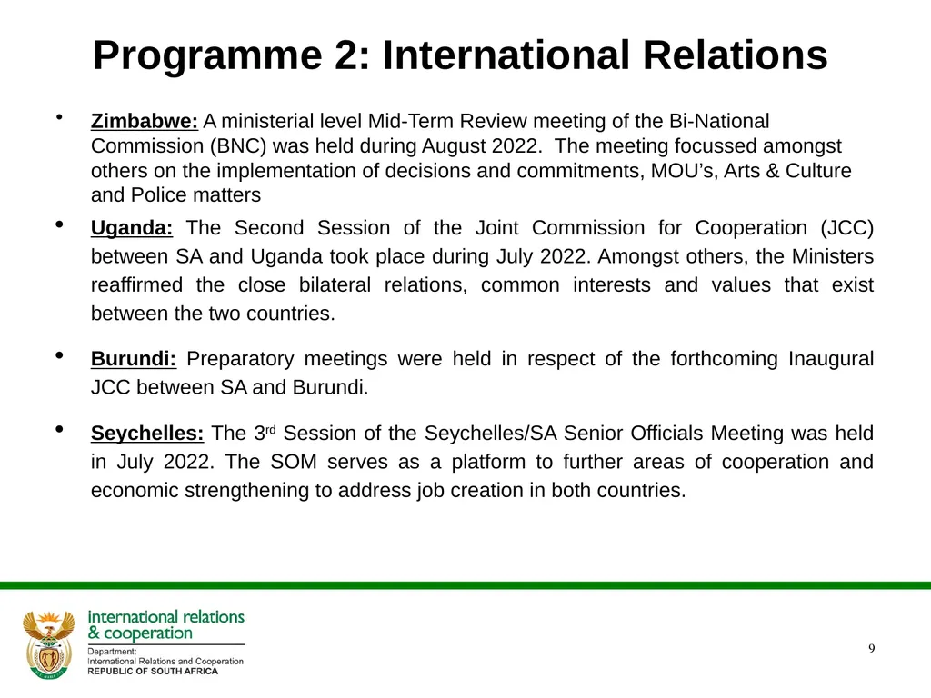 2022/2023 Q1 & Q2 Quarterly Reports to the - slide 9 of 92