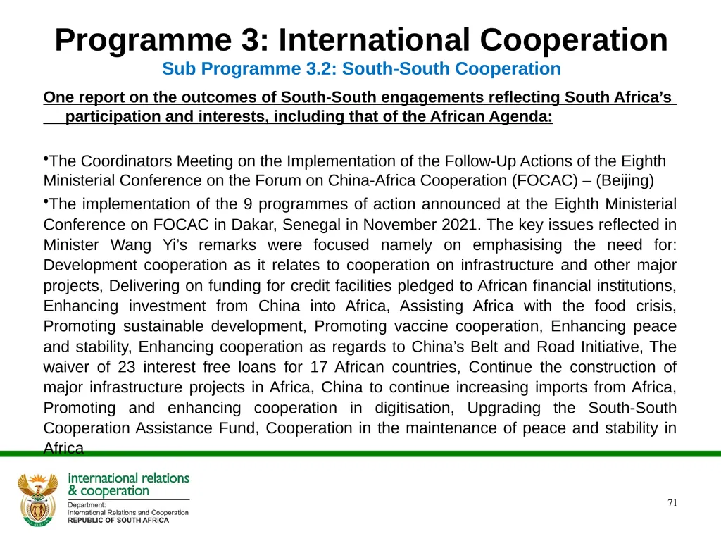 2022/2023 Q1 & Q2 Quarterly Reports to the - slide 71 of 92