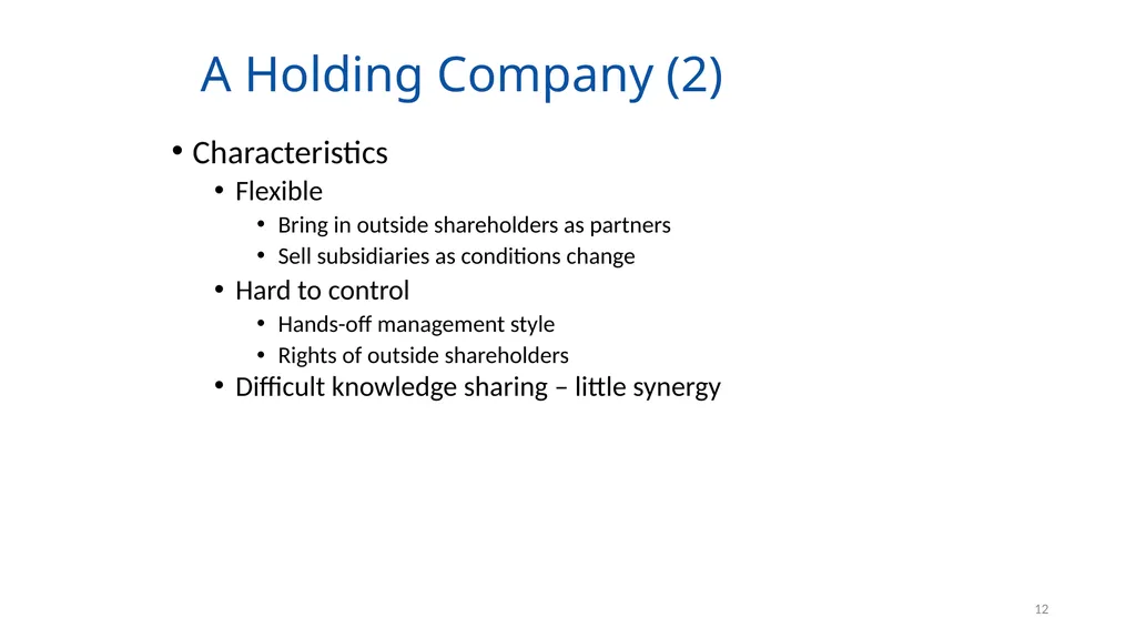 Organising for Success 1 Organising for Success – - slide 12 of 57