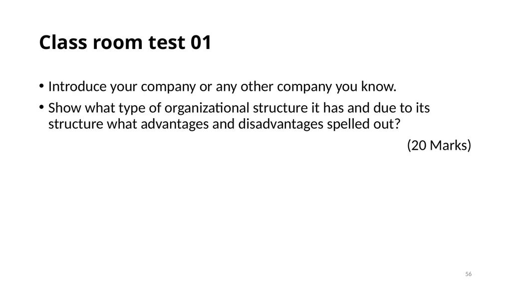 Organising for Success 1 Organising for Success – - slide 56 of 57