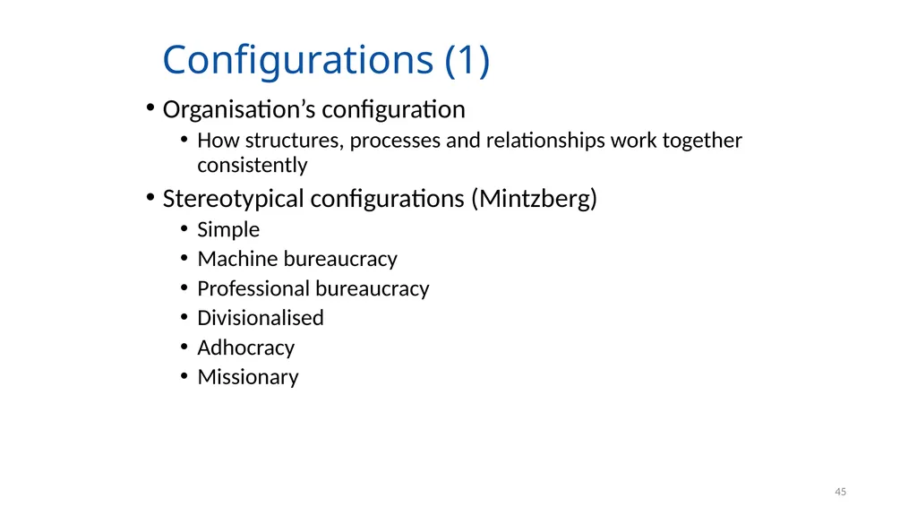 Organising for Success 1 Organising for Success – - slide 45 of 57