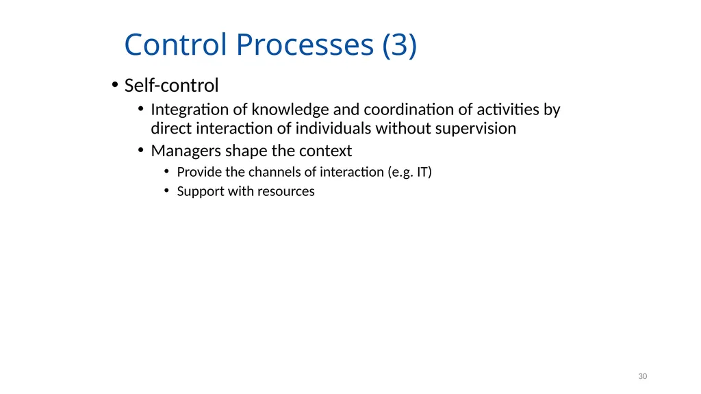Organising for Success 1 Organising for Success – - slide 30 of 57