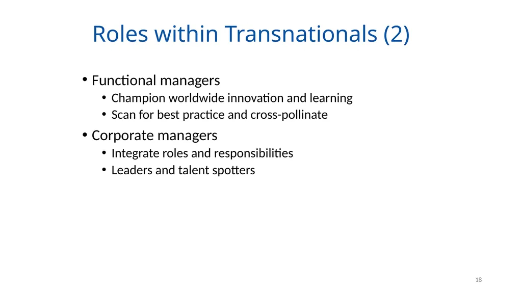 Organising for Success 1 Organising for Success – - slide 18 of 57