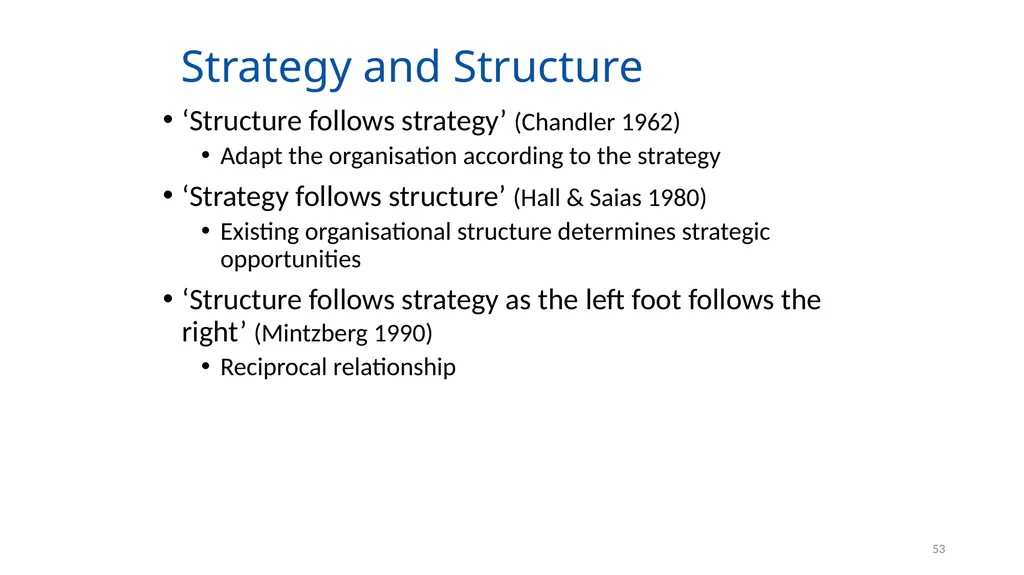 Organising for Success 1 Organising for Success – - slide 53 of 57
