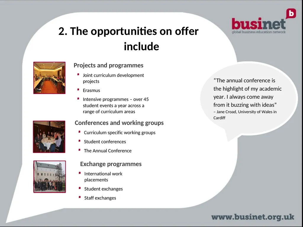 BUSINET Introducing the network Presentation - slide 5 of 9