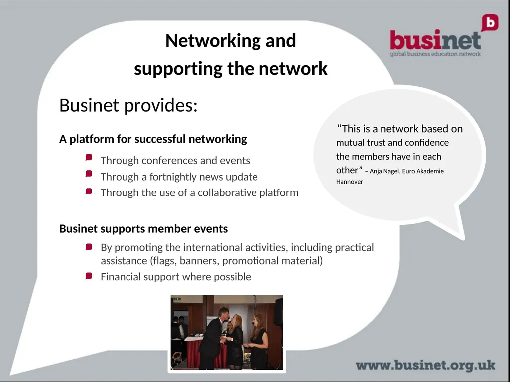 BUSINET Introducing the network Presentation - slide 4 of 9