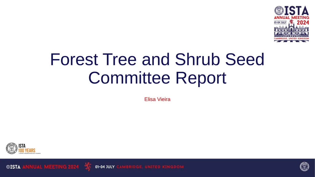 Forest Tree and Shrub Seed Committee Report Elisa