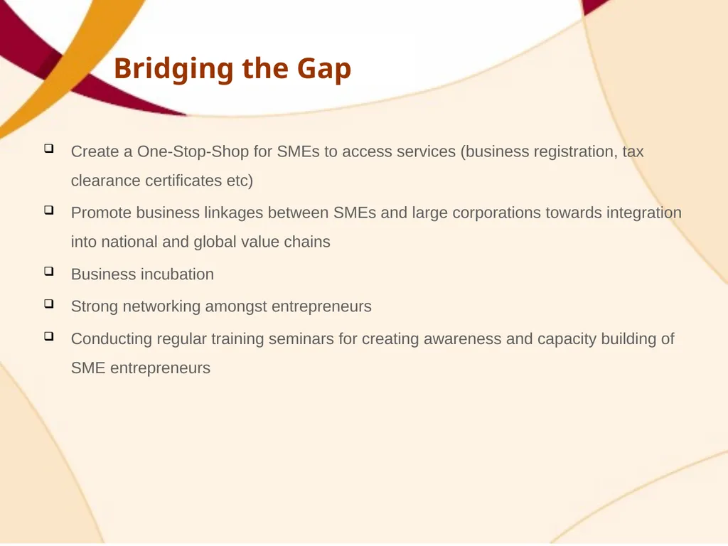 SME FINANCING OPPORTUNITIES – BRIDGING THE GAP - slide 15 of 21