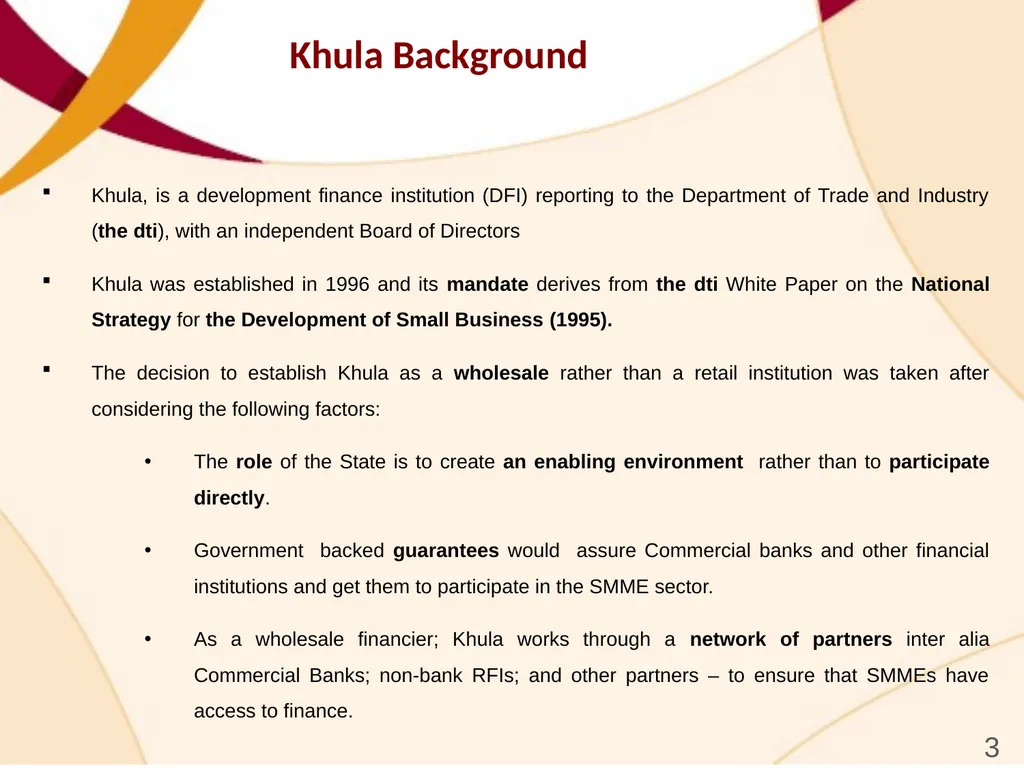 SME FINANCING OPPORTUNITIES – BRIDGING THE GAP - slide 16 of 21