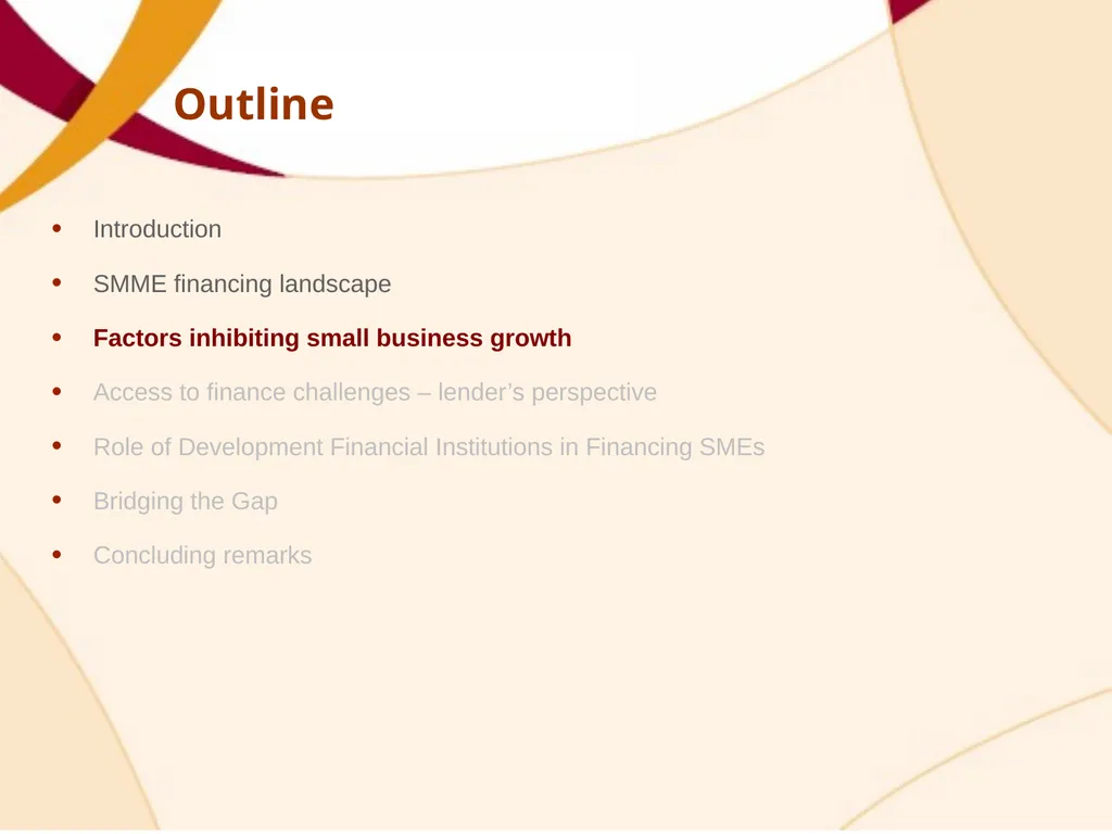 SME FINANCING OPPORTUNITIES – BRIDGING THE GAP - slide 9 of 21