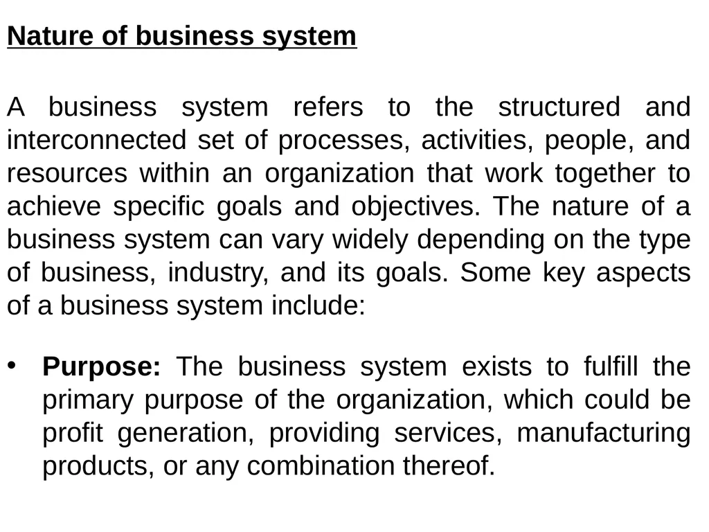 Unit 1: BUSINESS SYSTEM Presented by - Dr. Rahul - slide 9 of 22