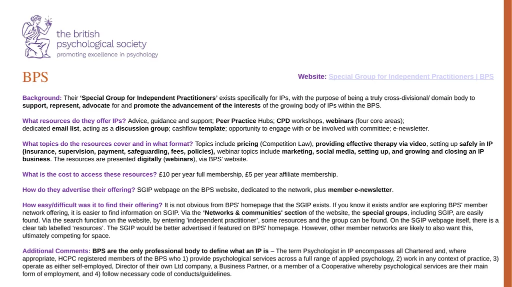 Special Group for Independent Practitioners: - slide 5 of 31