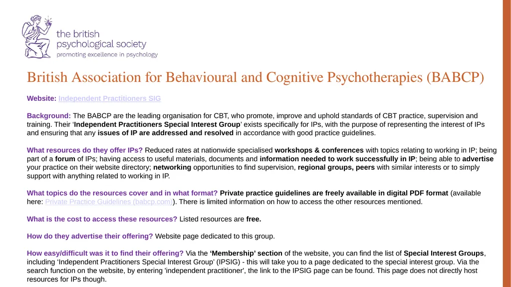Special Group for Independent Practitioners: - slide 10 of 31