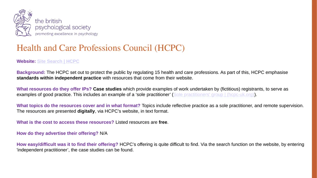 Special Group for Independent Practitioners: - slide 16 of 31