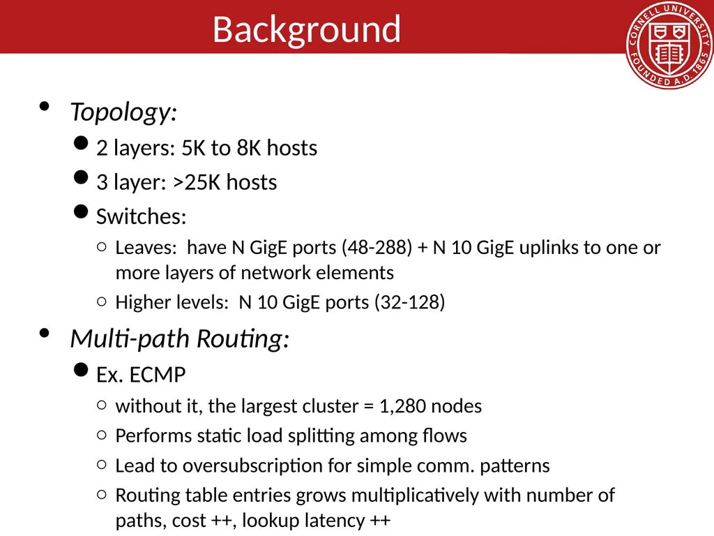 Data Center Network Topologies: FatTree Hakim - slide 4 of 29