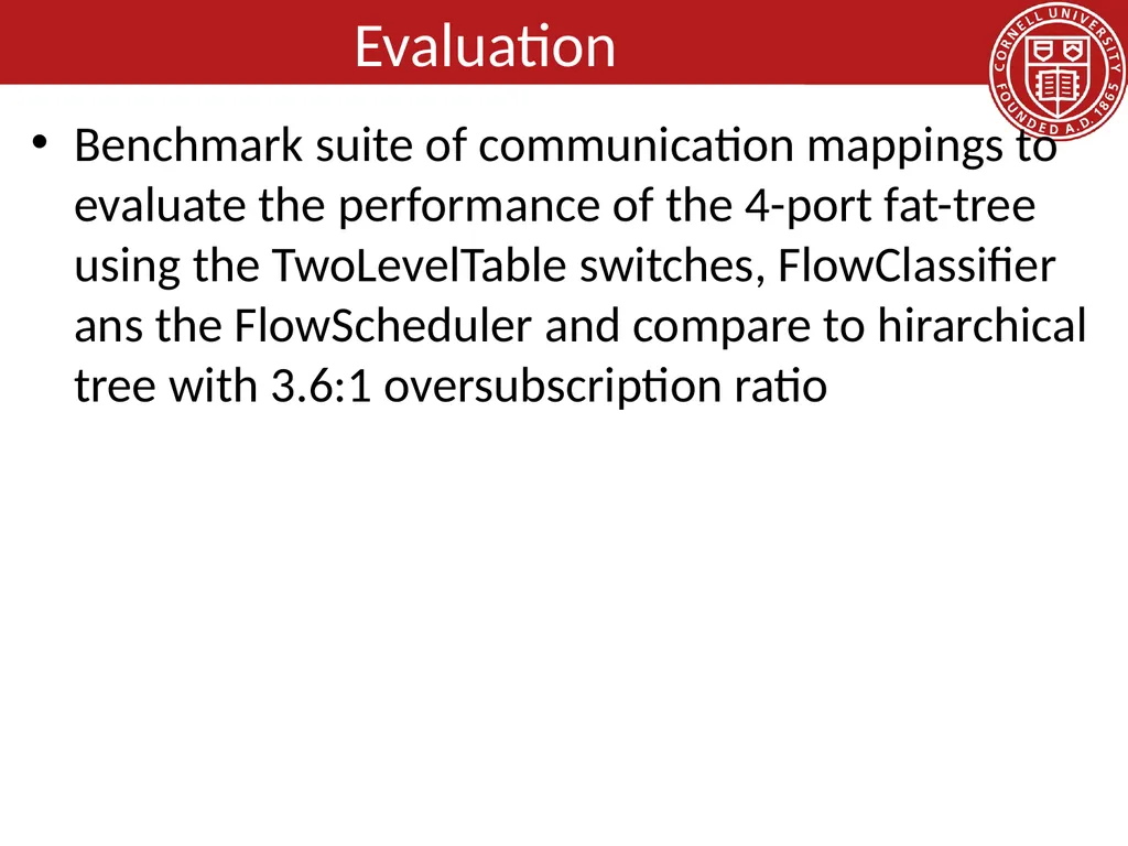 Data Center Network Topologies: FatTree Hakim - slide 24 of 29