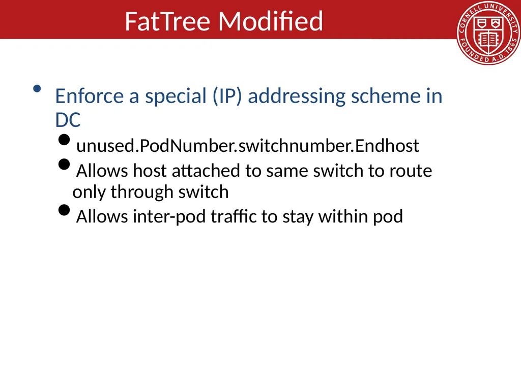 Data Center Network Topologies: FatTree Hakim - slide 16 of 29