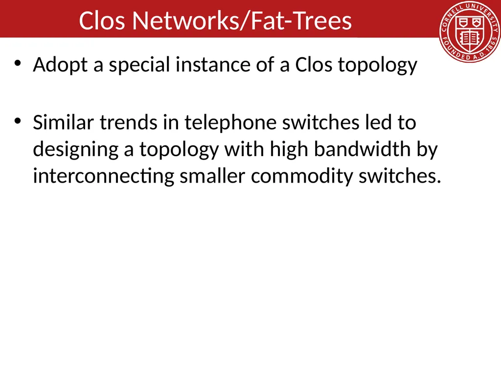 Data Center Network Topologies: FatTree Hakim - slide 11 of 29