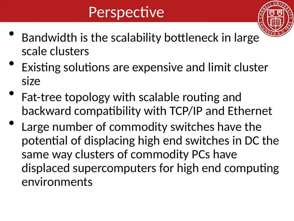 Data Center Network Topologies: FatTree Hakim - slide 27 of 29