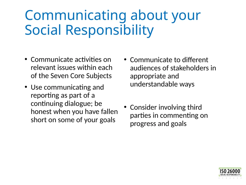ISO 26000 Basic training material Published by ISO - slide 48 of 59
