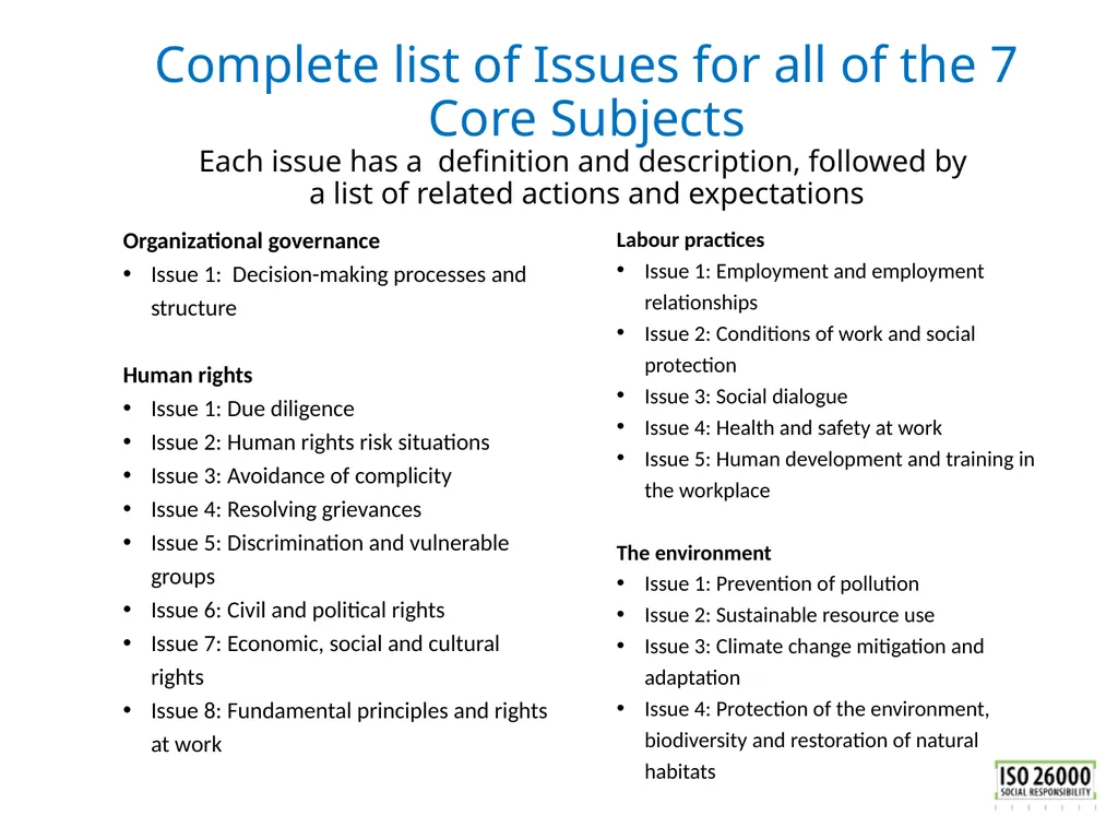 ISO 26000 Basic training material Published by ISO - slide 58 of 59