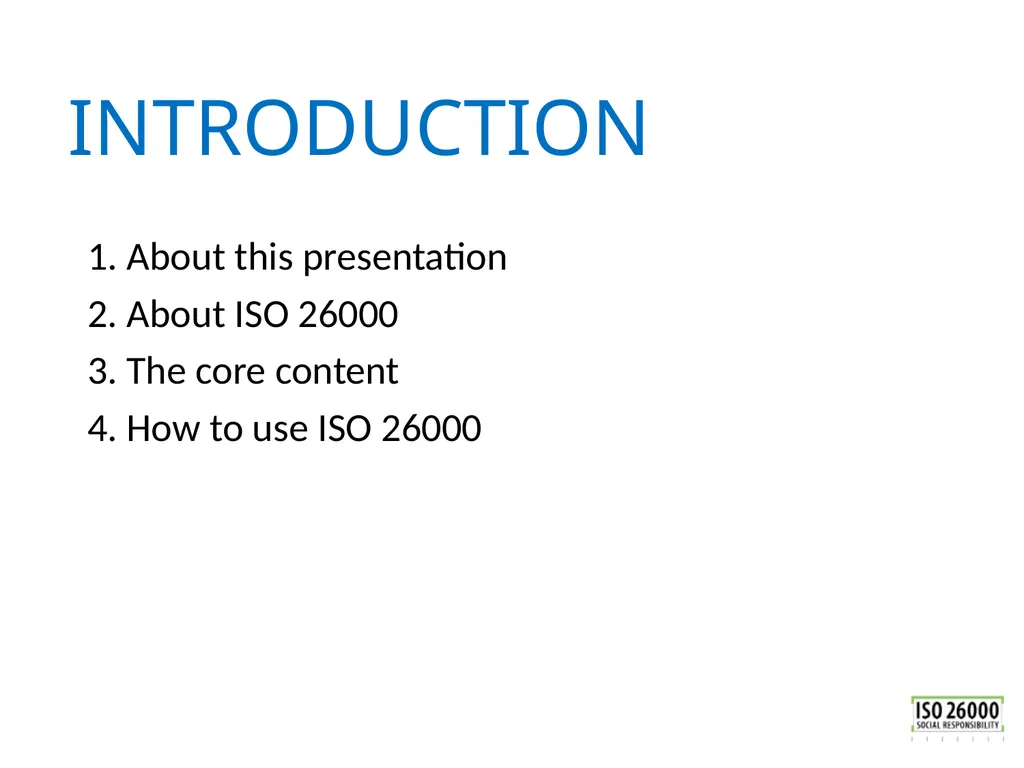 ISO 26000 Basic training material Published by ISO - slide 2 of 59