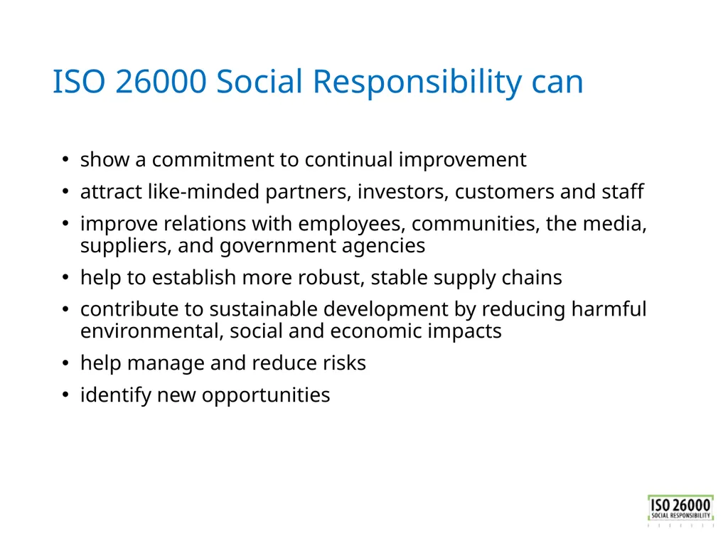 ISO 26000 Basic training material Published by ISO - slide 12 of 59